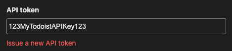 Get your Todoist API key