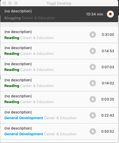 Many time entries with short run times are a hassle to count