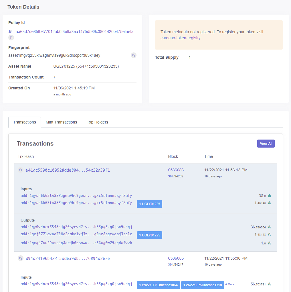 Exploring the history of the token